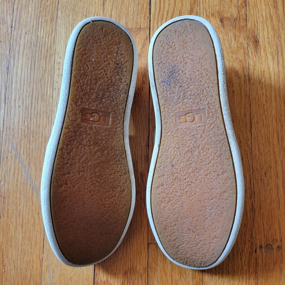 Ugg 6 Leather Brown Gold Loafers CAS Slip On Comfort - Picture 3 of 7